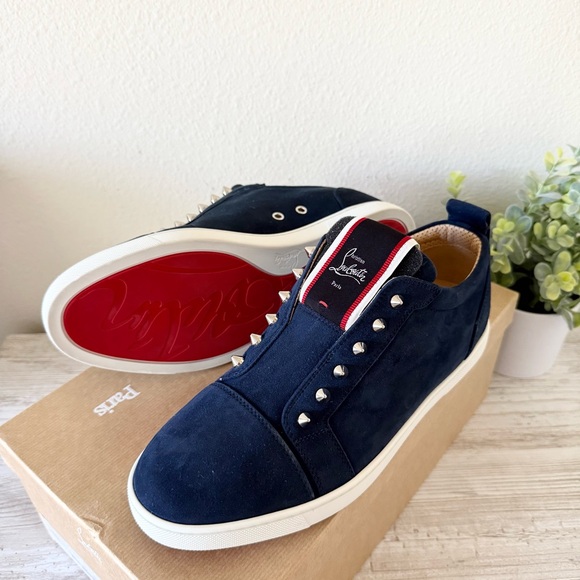 New Christian Louboutin FAV Fique Flat slip-on Sneakers men size 42, US 9 - Picture 1 of 8